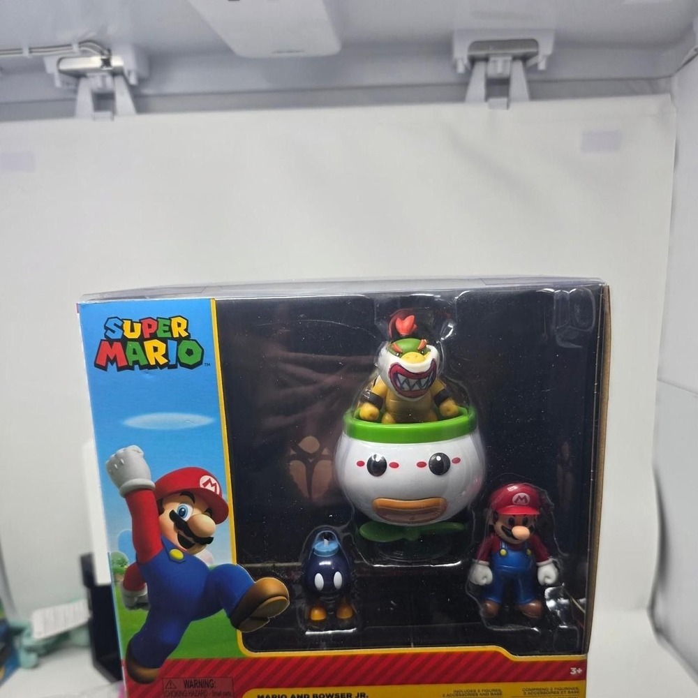 2025 JAKKS Pacific Super Mario 2-Figure Set - MARIO VS BOWSER JR (w/ Bob-Omb)